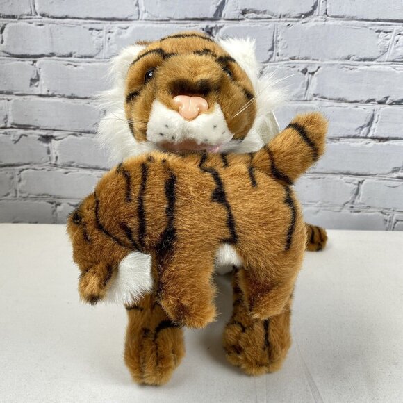 TIGER and BABY Purr-fection MJC Plush Toy 13" Tall Original Hang Tag Vintage - Picture 5 of 11
